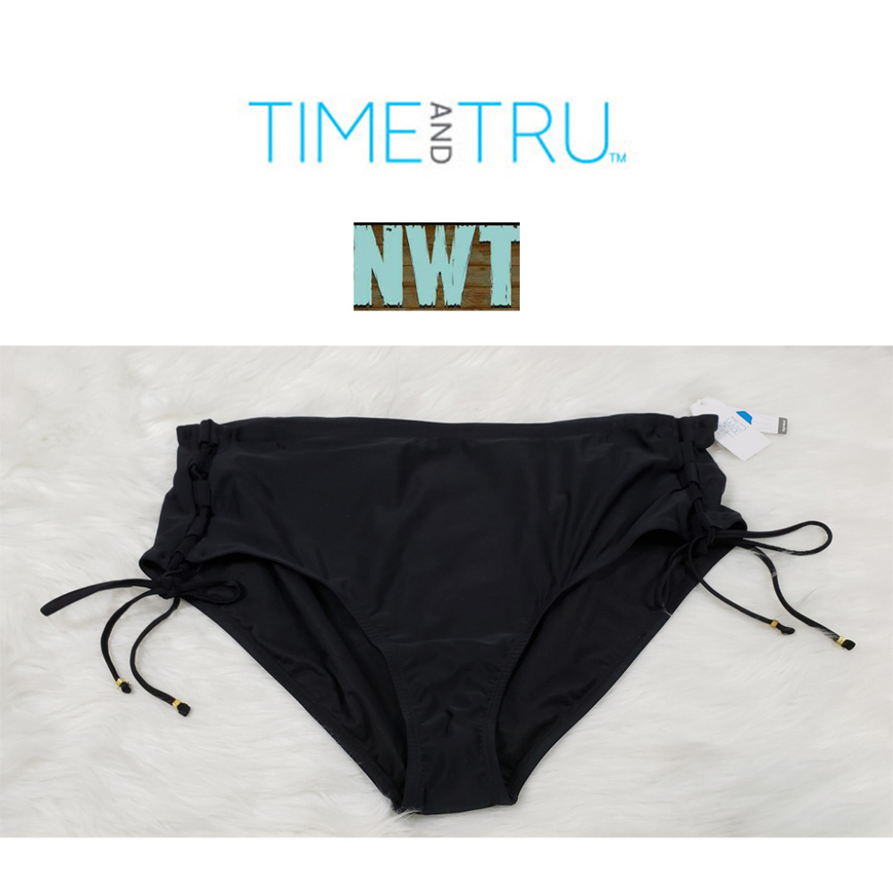 NWT Time & Tru Black Swimsuit Bottom Size 3X